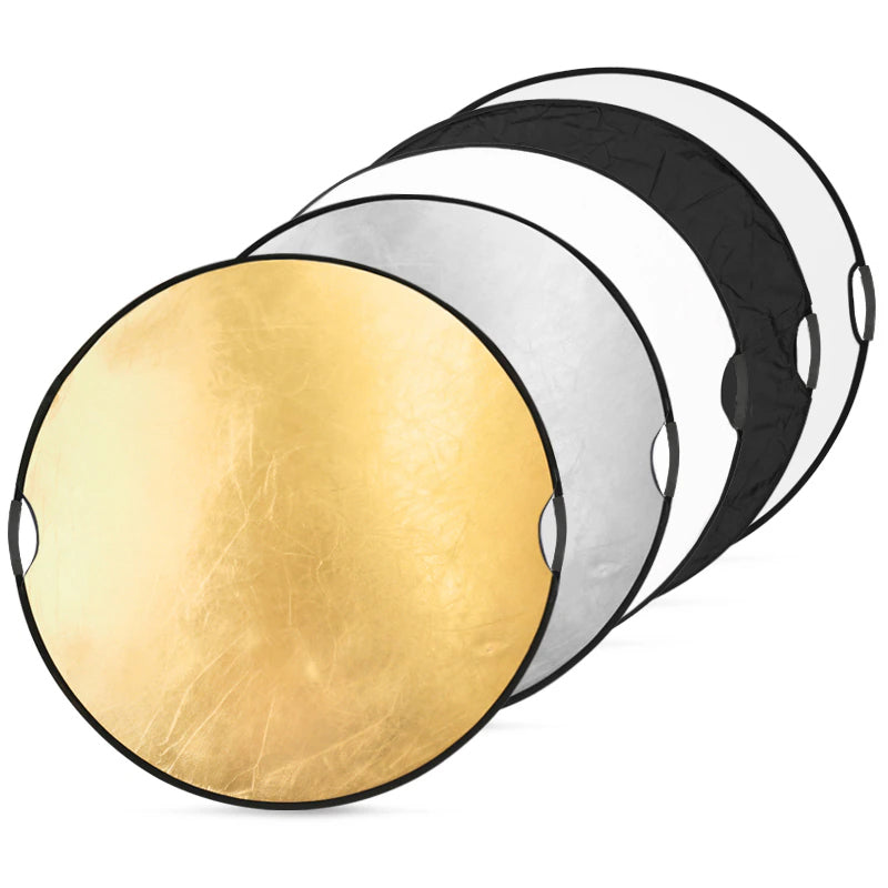5-in-1 Multiple Collapsible Photo Reflector with Handlebar and Case