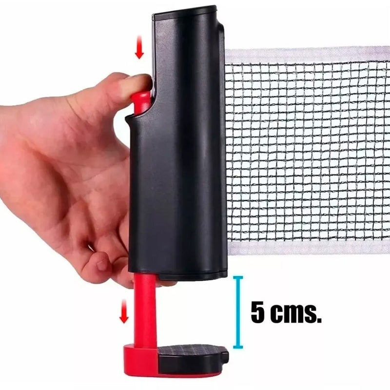 Instant Table Tennis Kit Ping Pong Set Retractable Net Rack + 2 Bats + 3 Balls