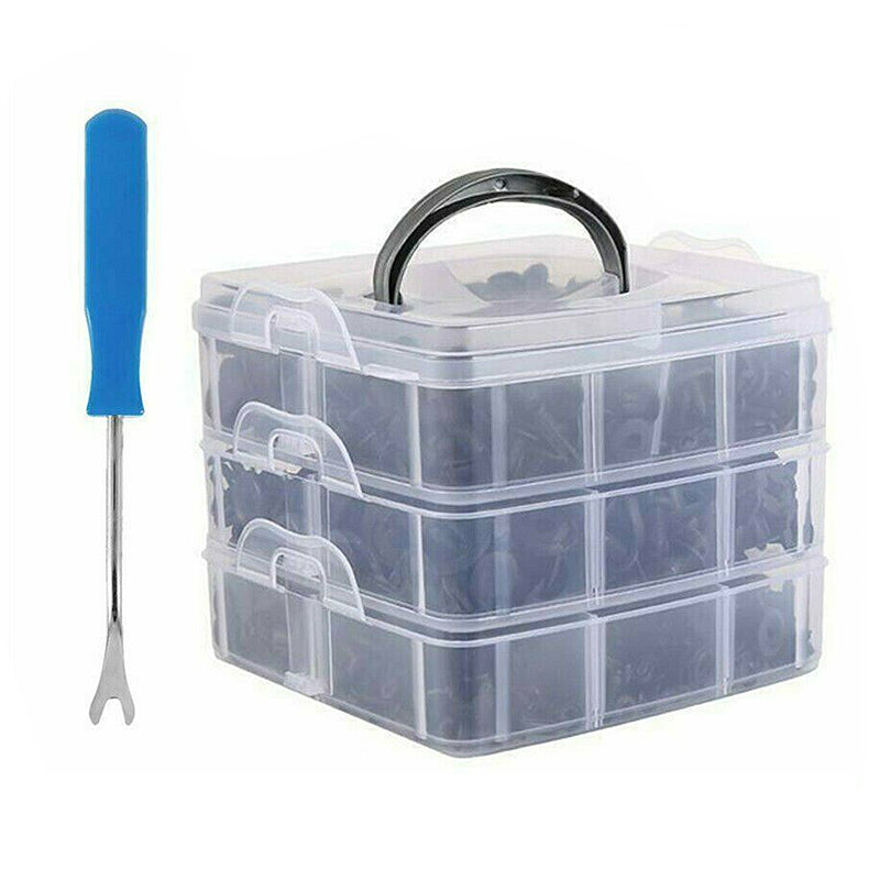 625pcs Car Trim Body Retainer Clips Door Panel Bumper Plastic Rivet Kit