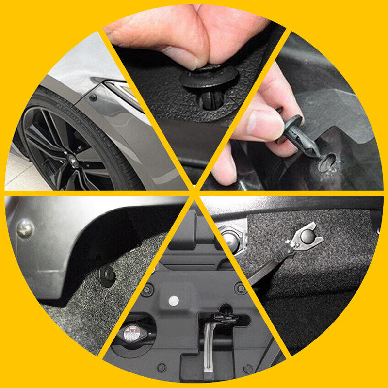 625pcs Car Trim Body Retainer Clips Door Panel Bumper Plastic Rivet Kit