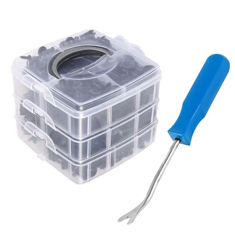 625pcs Car Trim Body Retainer Clips Door Panel Bumper Plastic Rivet Kit