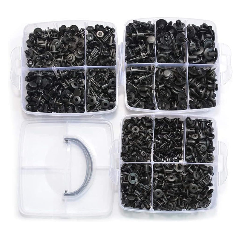 625pcs Car Trim Body Retainer Clips Door Panel Bumper Plastic Rivet Kit