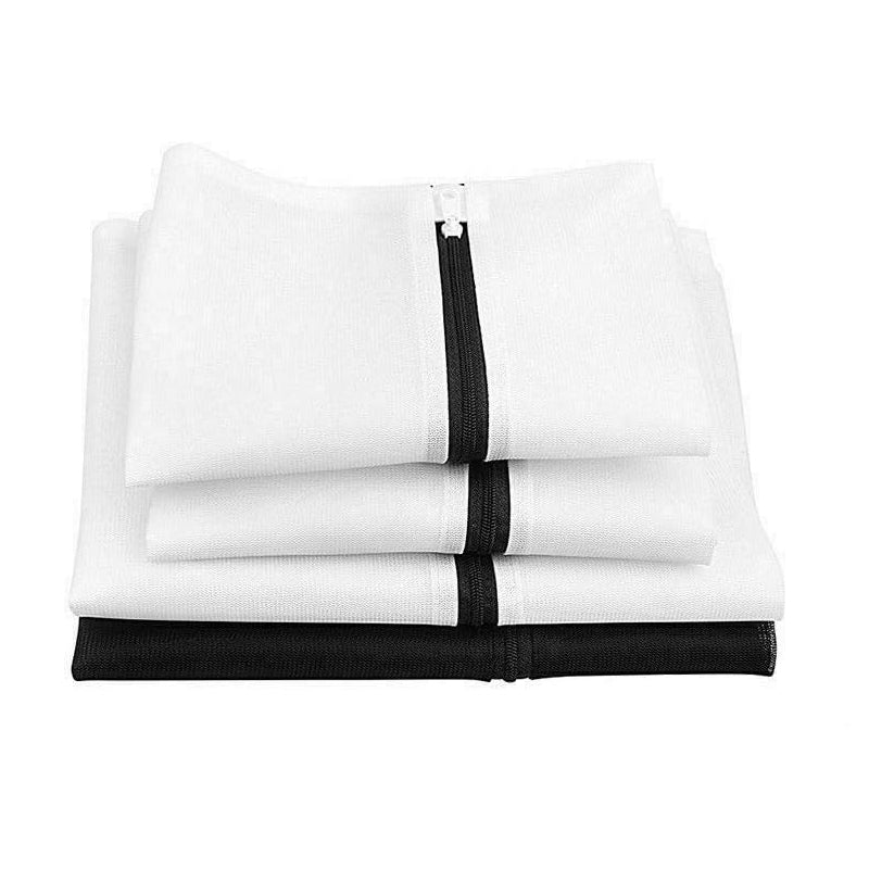 4Pcs Rectangular Mesh Laundry Bags for Delicates with Non-Rust Zippers
