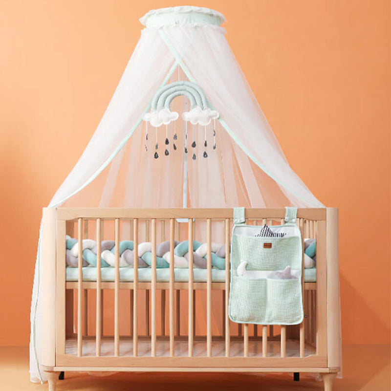 4M Cotton Nursery Protective Braided Bumper Handmade Crib Cushion