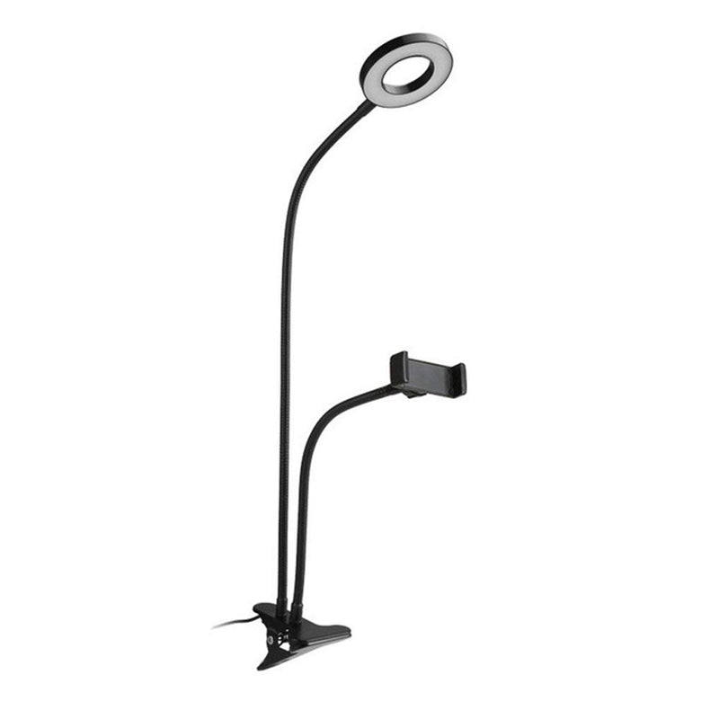 Flexible Clip-on Photography Selfie Ring Light with Adjustable Brightness