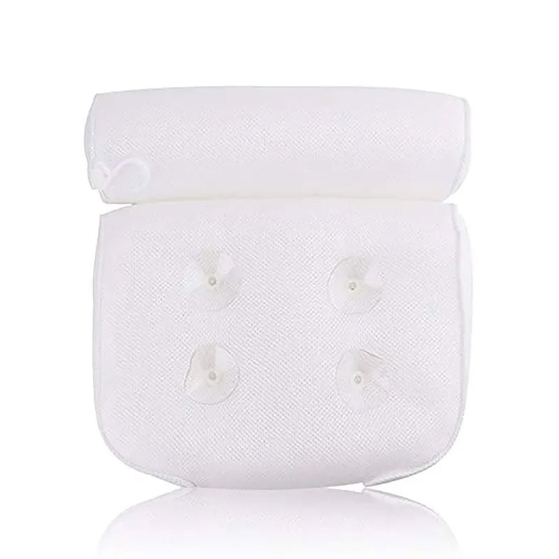 3D Mesh Soft Spa Bath Pillow for Bath Tub with Anti-Slip Suction Cups