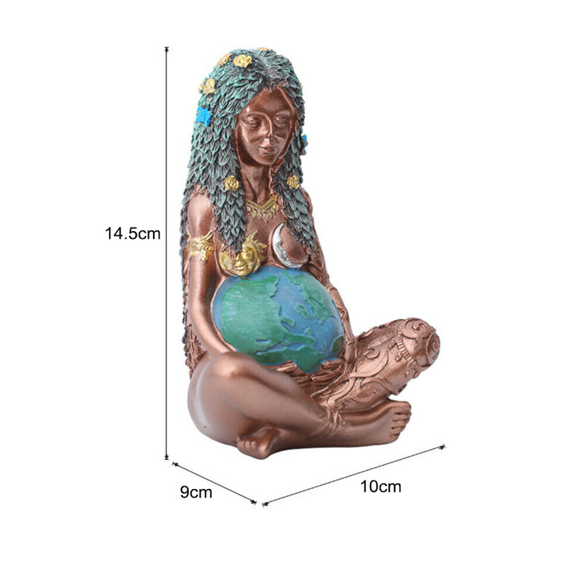 Mother Earth Goddess Art Statue Figurine for Home Decor Garden Ornament