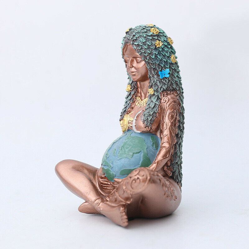 Mother Earth Goddess Art Statue Figurine for Home Decor Garden Ornament