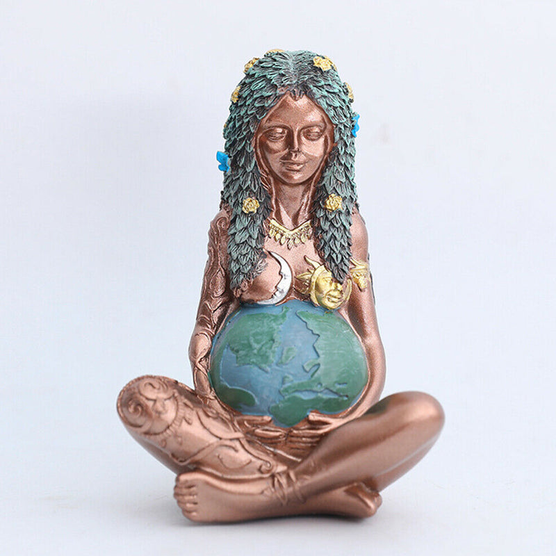 Mother Earth Goddess Art Statue Figurine for Home Decor Garden Ornament