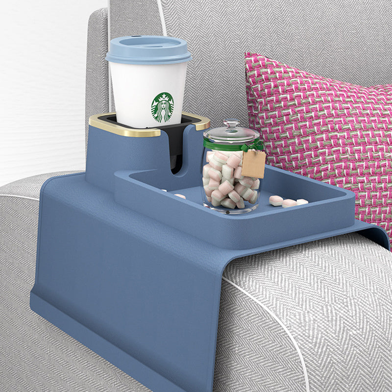Removable Silicone Sofa Armrest Portable Cup Holder with Snack Tray