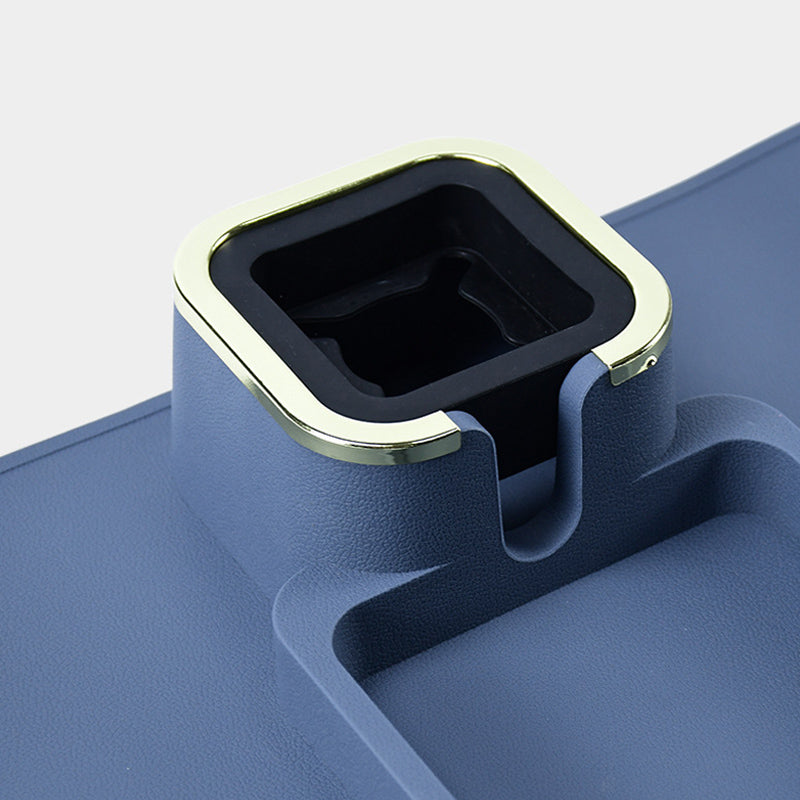 Removable Silicone Sofa Armrest Portable Cup Holder with Snack Tray