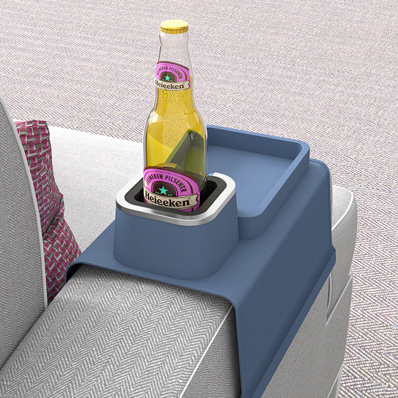 Removable Silicone Sofa Armrest Portable Cup Holder with Snack Tray