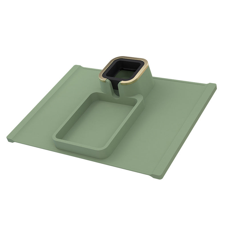 Removable Silicone Sofa Armrest Portable Cup Holder with Snack Tray