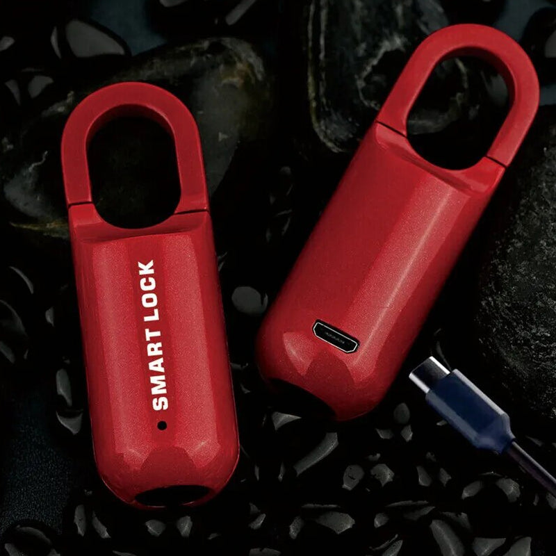 Smart Keyless Mini Travel Padlock with Fingerprint Sensor- USB Charging