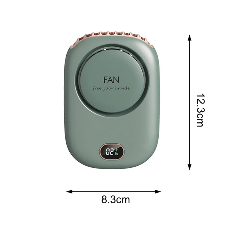 3 Speed Bladeless Neck Hanging Portable Air Cooling Fan- USB Charging
