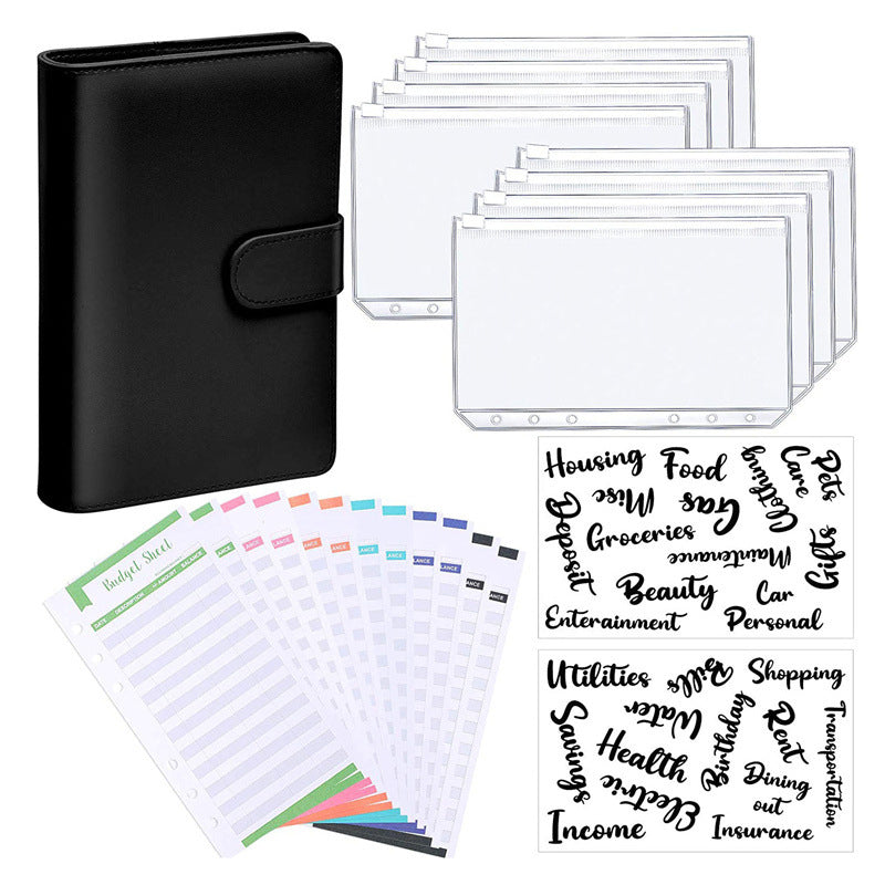 A6 Macaron Loose Leaf Sleeves Budget Planner Expense Planning Binder