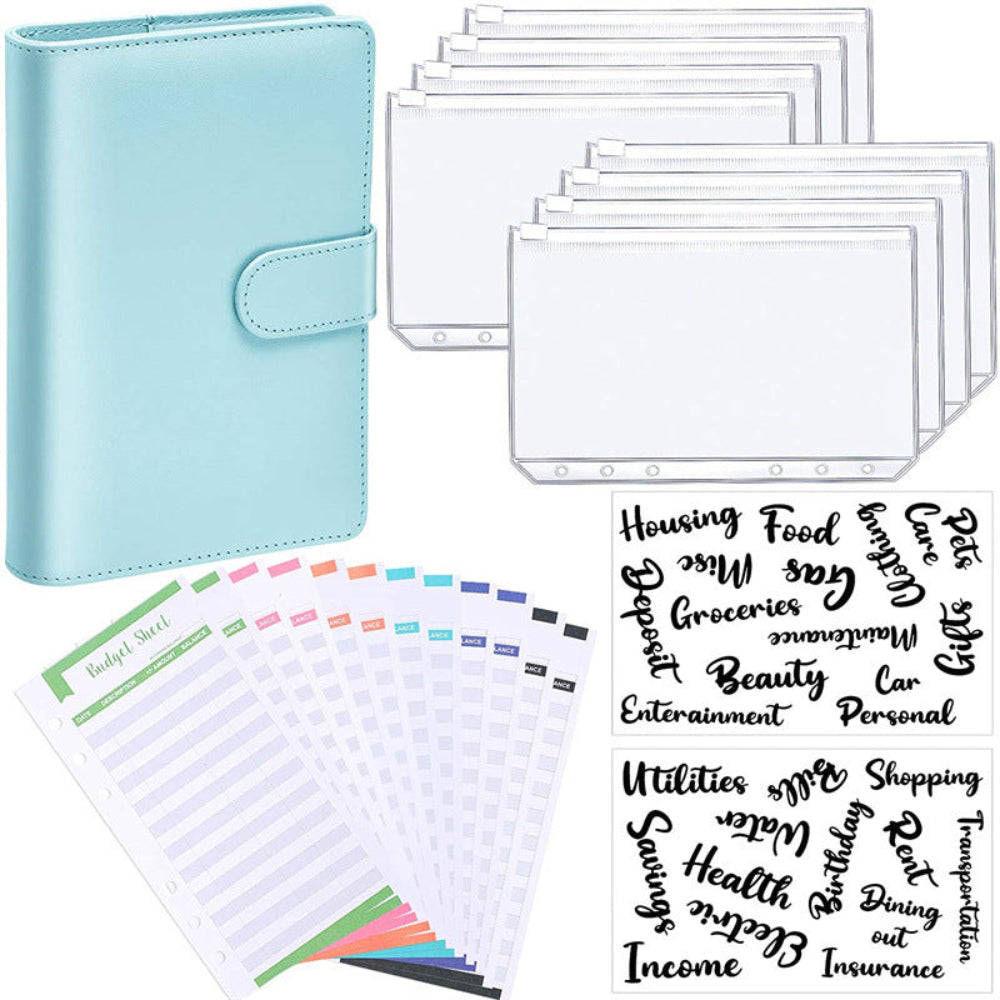 A6 Macaron Loose Leaf Sleeves Budget Planner Expense Planning Binder