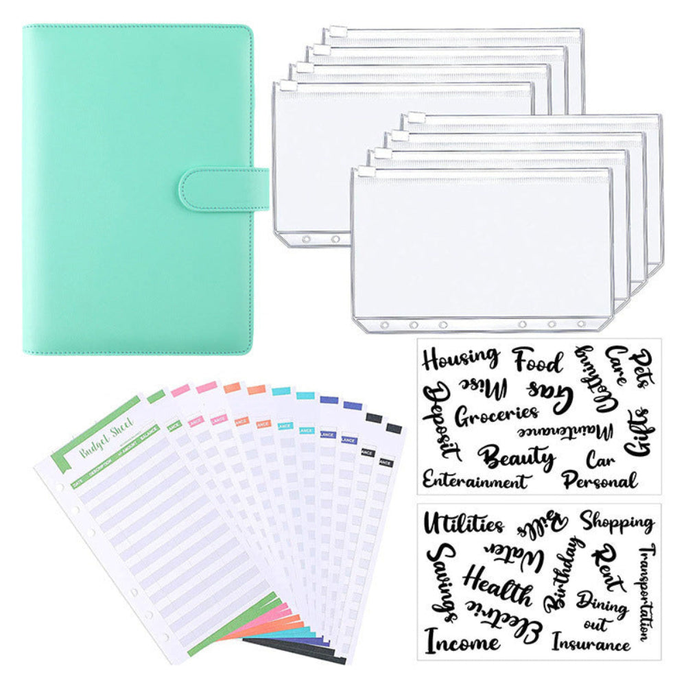 A6 Macaron Loose Leaf Sleeves Budget Planner Expense Planning Binder