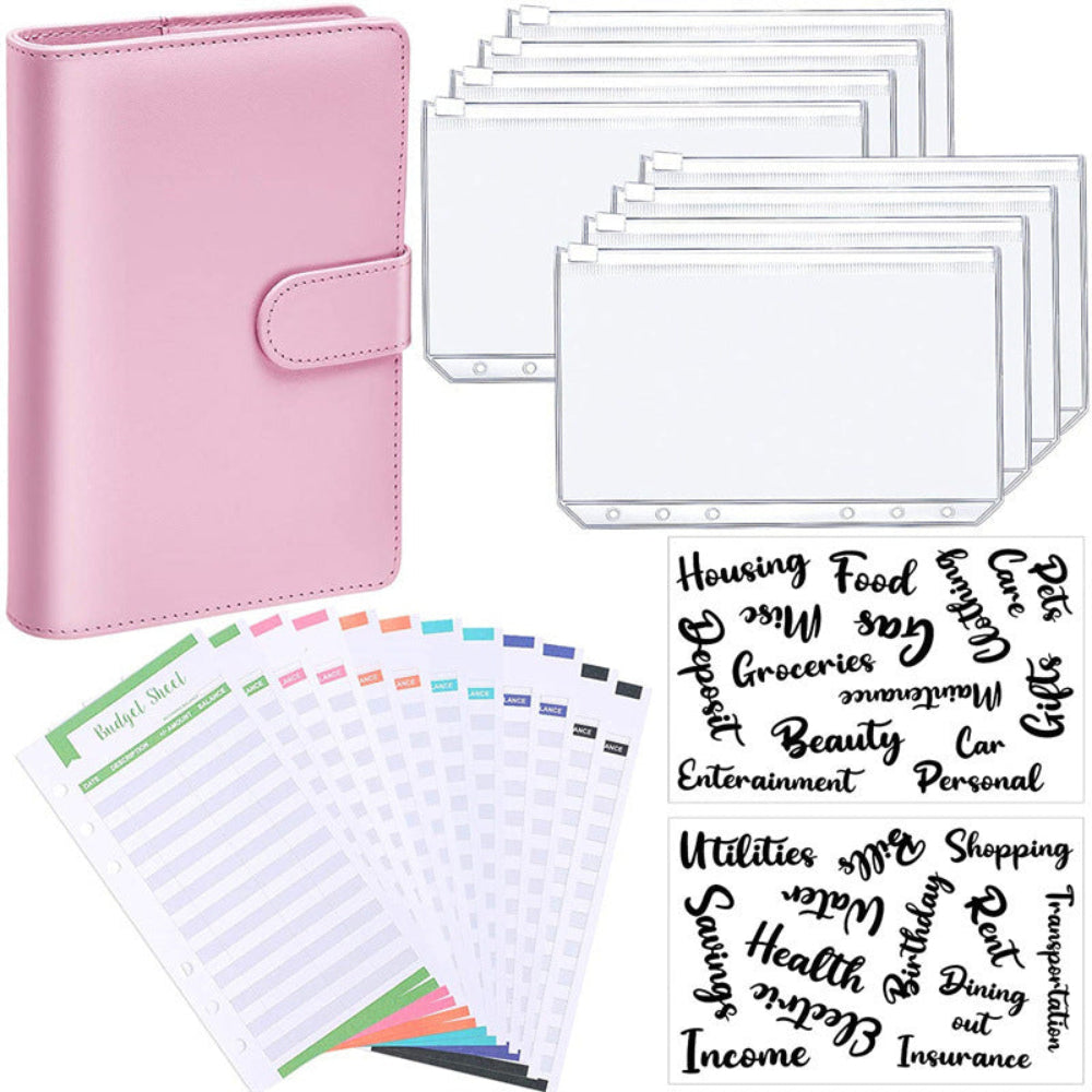 A6 Macaron Loose Leaf Sleeves Budget Planner Expense Planning Binder