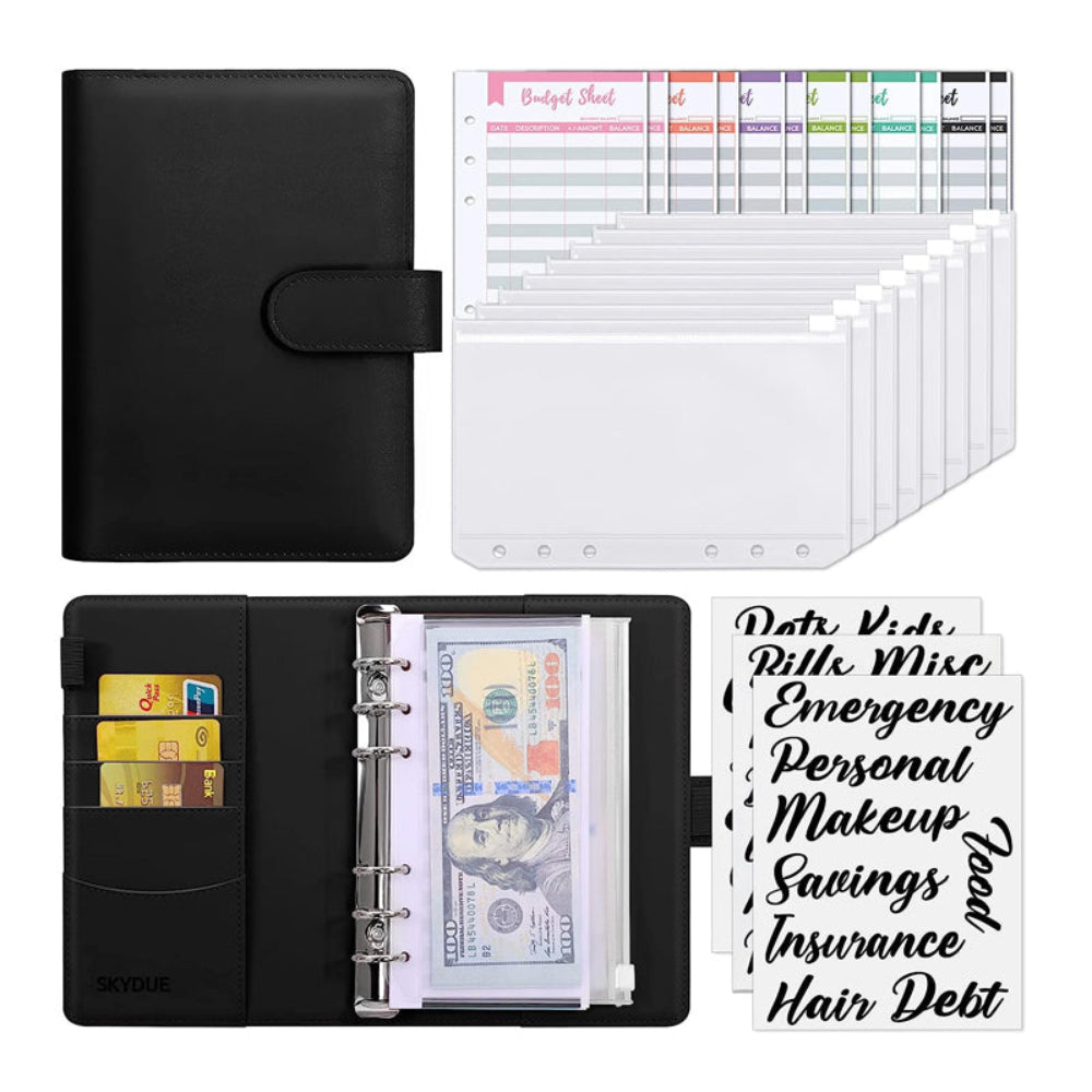 A6 Macaron Loose Leaf Sleeves Budget Planner Expense Planning Binder