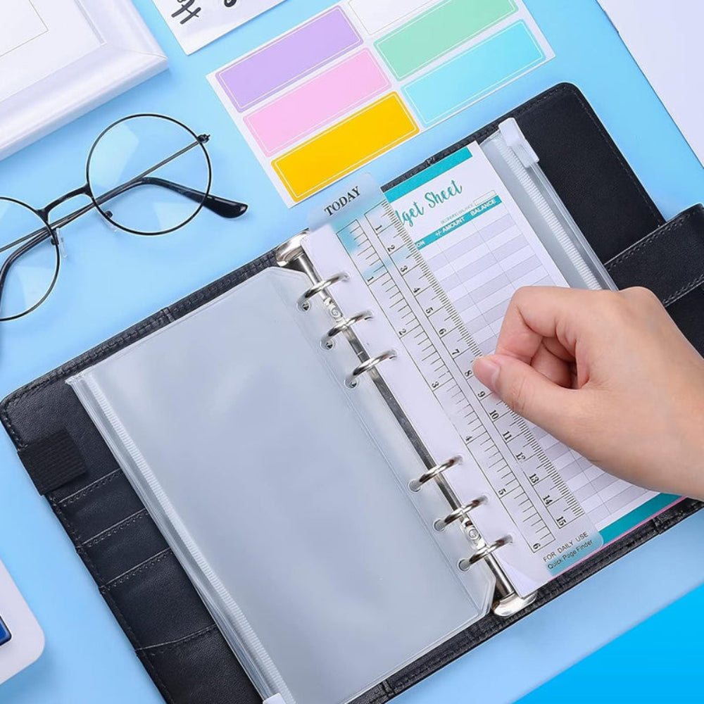 A6 Macaron Loose Leaf Sleeves Budget Planner Expense Planning Binder