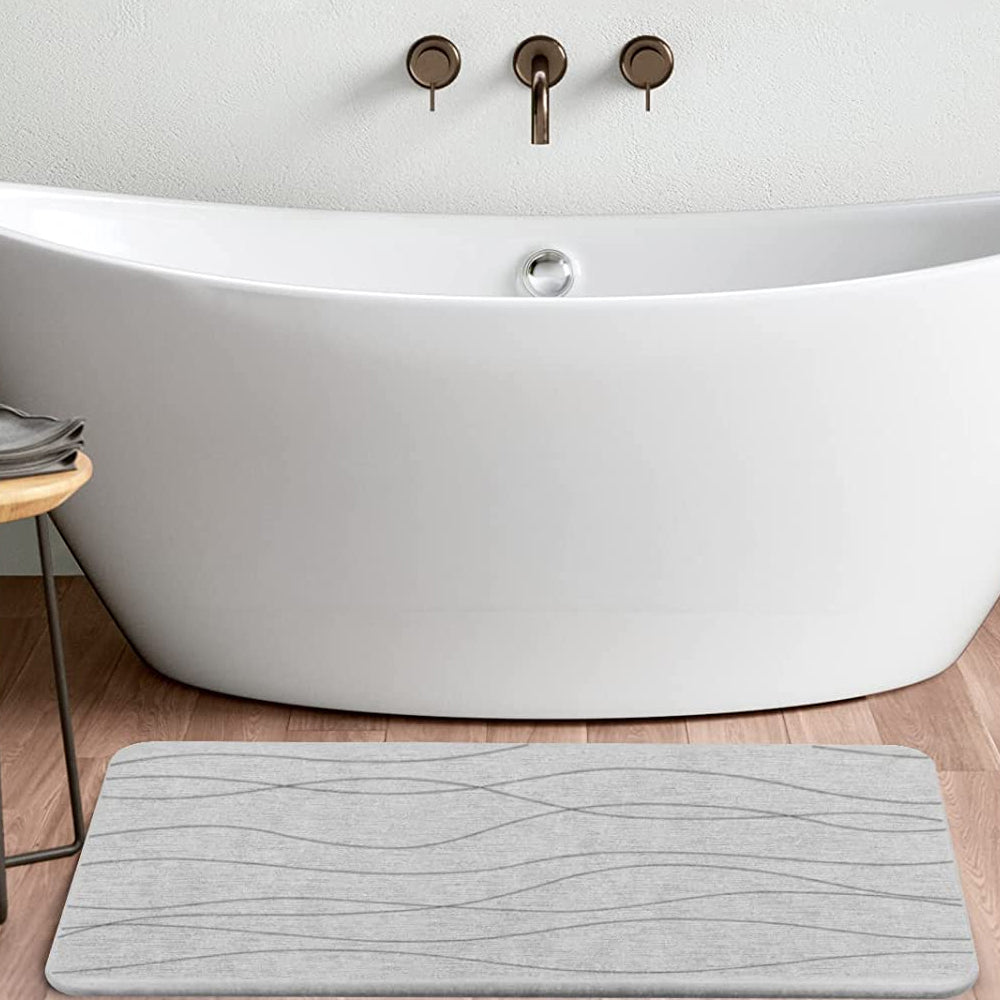 COMFEYA Stone Bath Mat Diatomaceous Earth Bath Mat - Fast-Drying, Non-Slip, and Eco-Friendly