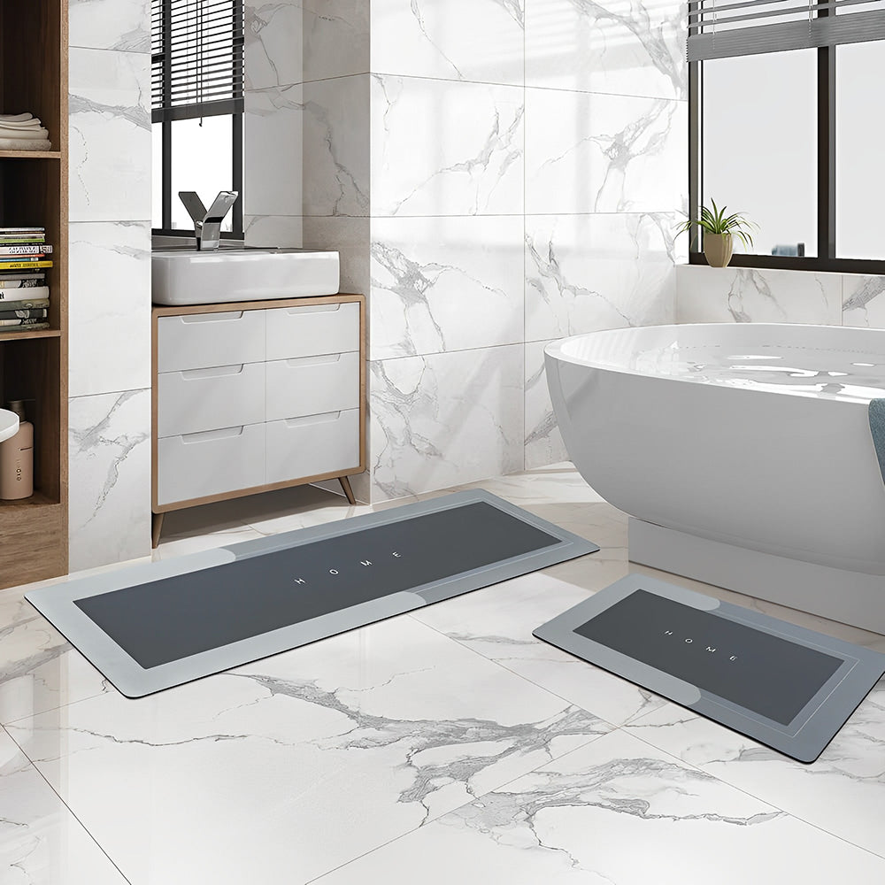 COMFEYA 2 Pack Quick Dry Absorbent Diatomite Bath Mat Set