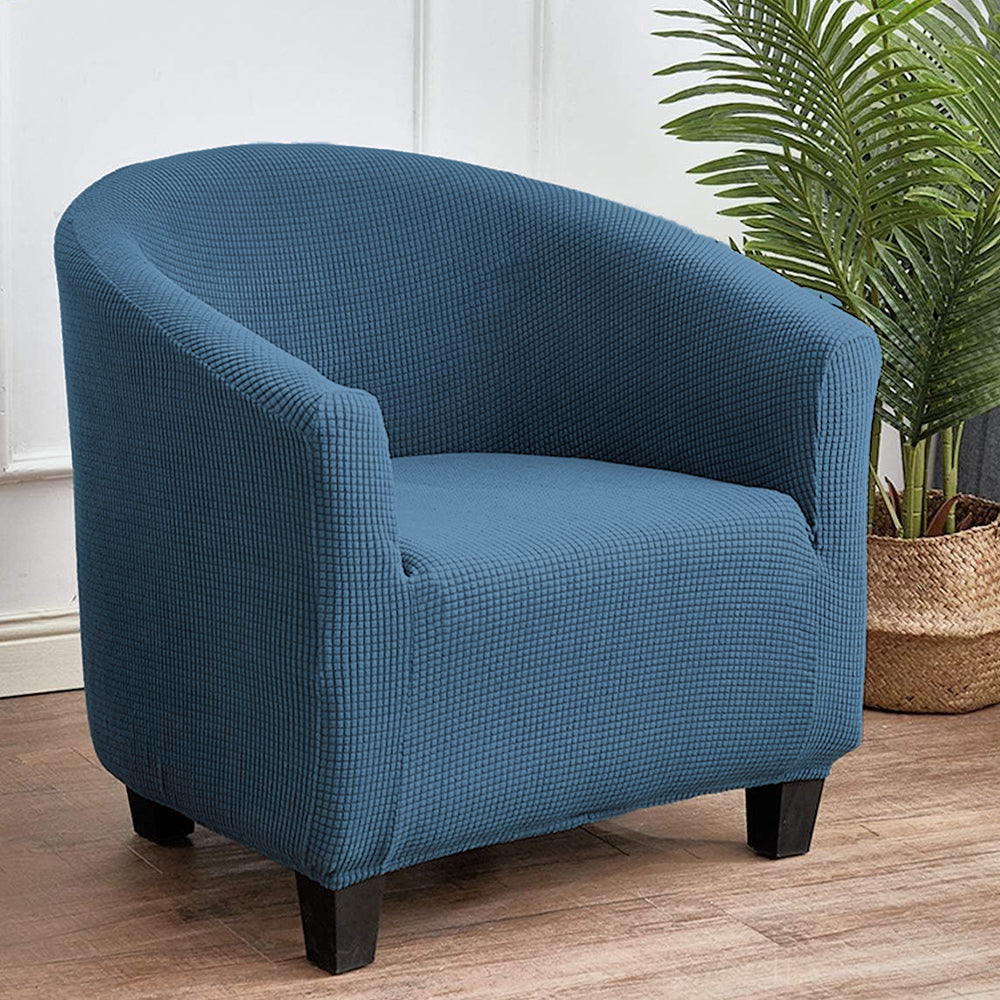 COMFEYA Elastic All-Inclusive Single Sofa Cover - Solid Color Semicircle Sofa Chair Cover