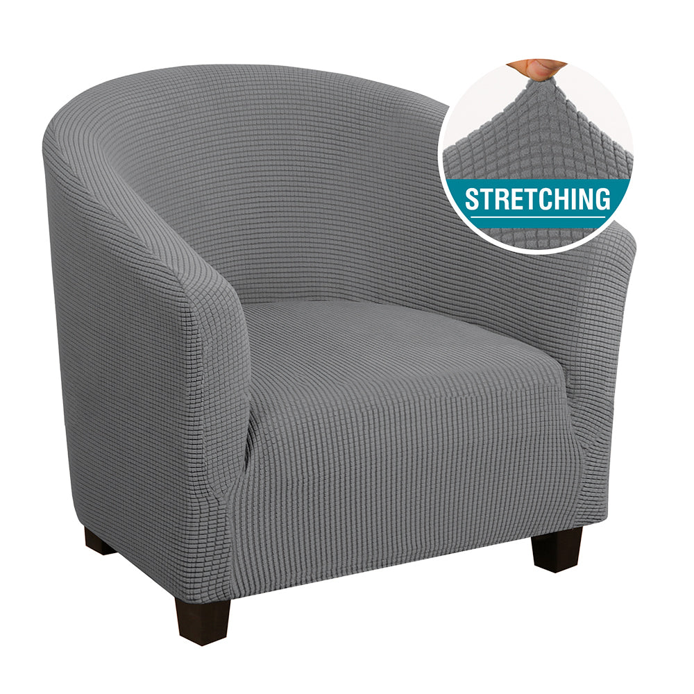 COMFEYA Elastic All-Inclusive Single Sofa Cover - Solid Color Semicircle Sofa Chair Cover