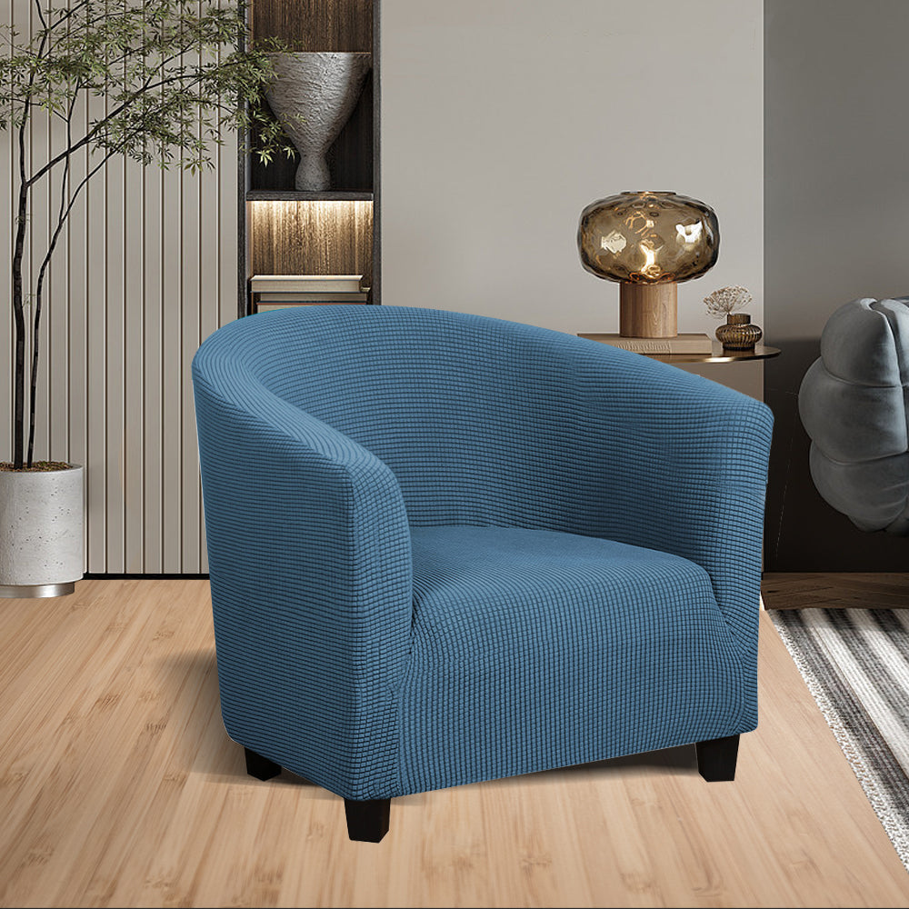 COMFEYA Elastic All-Inclusive Single Sofa Cover - Solid Color Semicircle Sofa Chair Cover