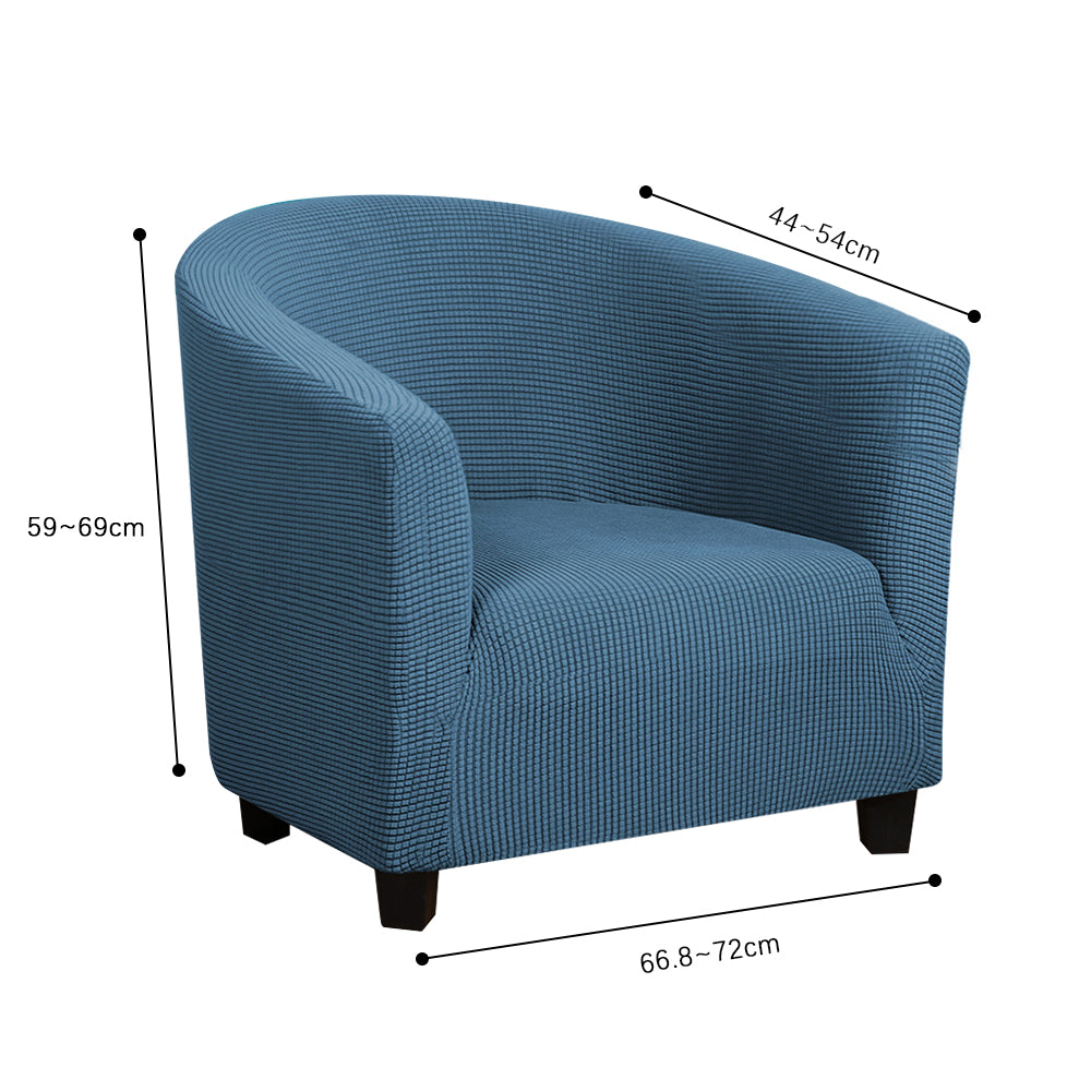 COMFEYA Elastic All-Inclusive Single Sofa Cover - Solid Color Semicircle Sofa Chair Cover