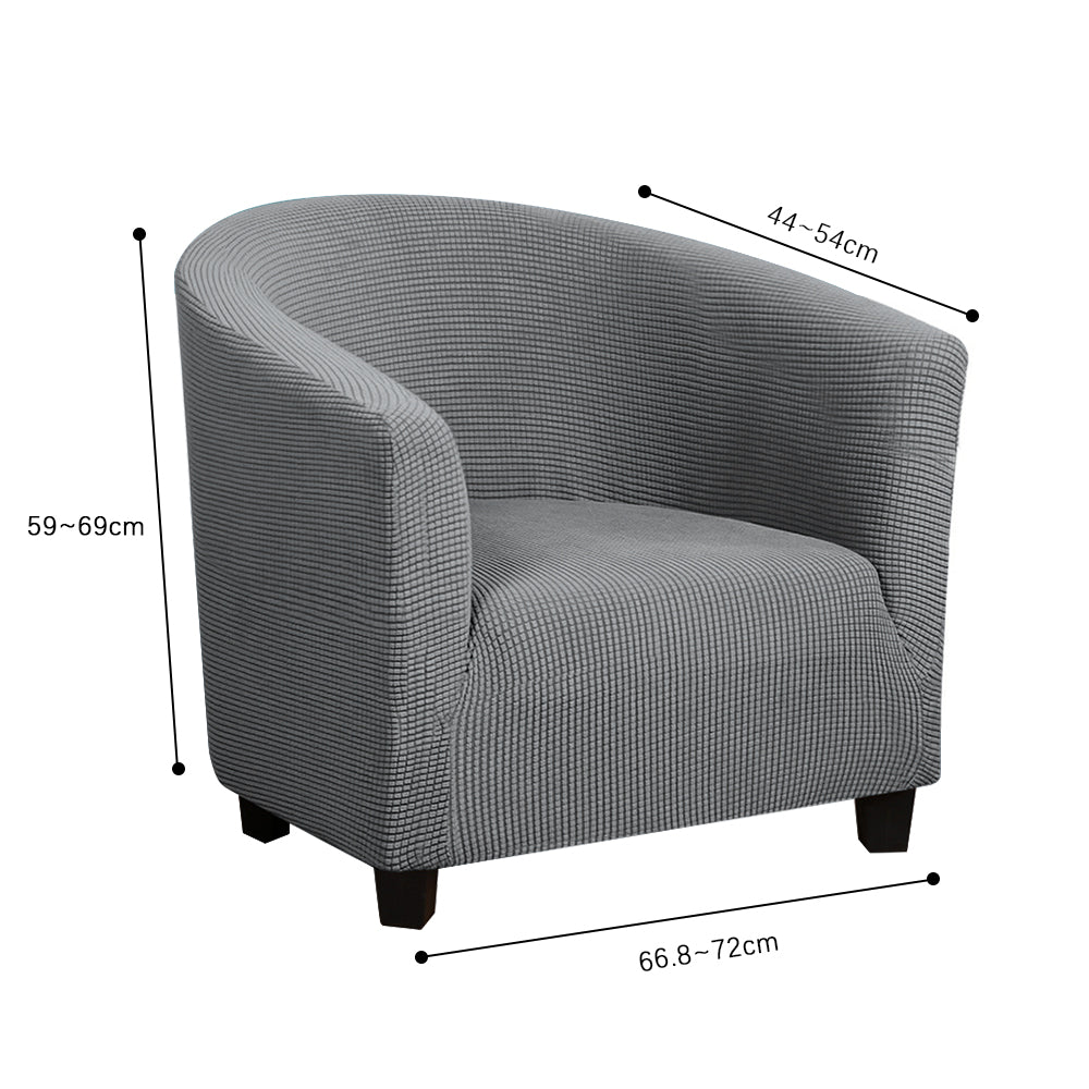 COMFEYA Elastic All-Inclusive Single Sofa Cover - Solid Color Semicircle Sofa Chair Cover