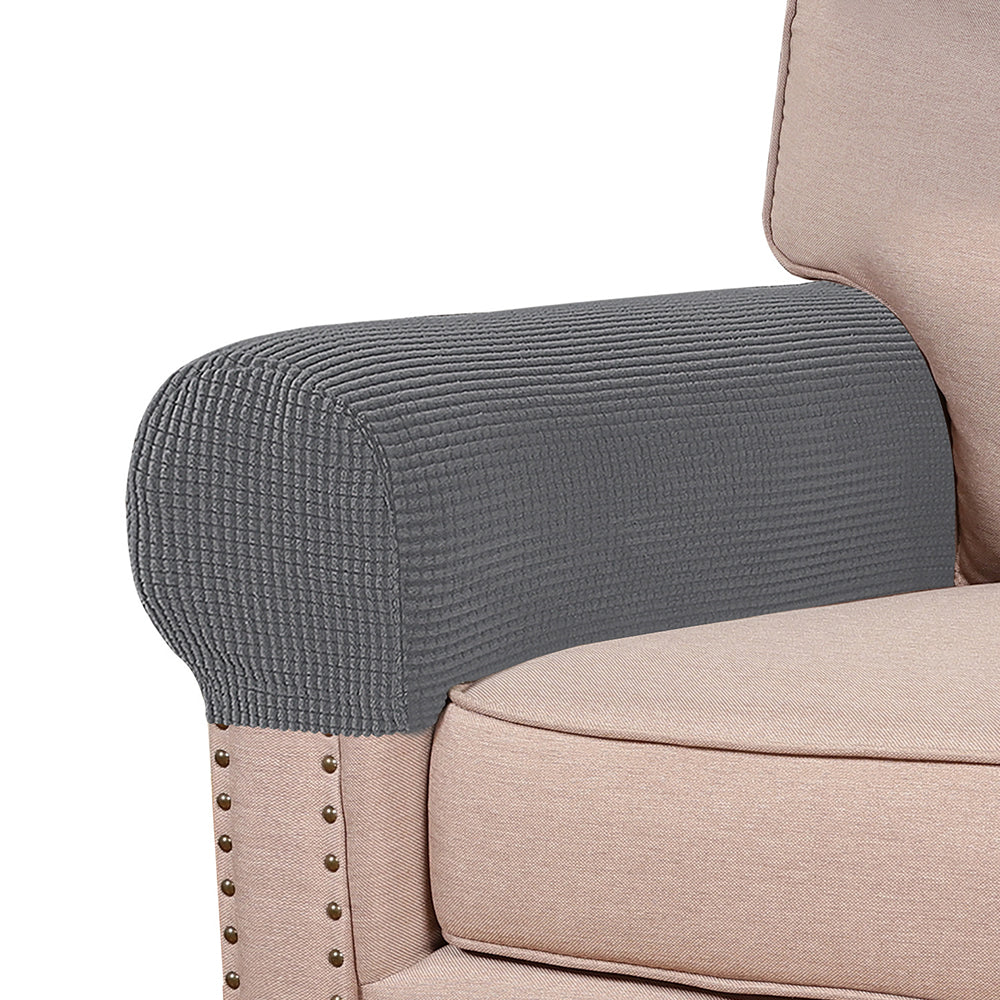 COMFEYA 2 Pack Durable and Stylish Stretch Armrest Covers for Sofas and Chairs