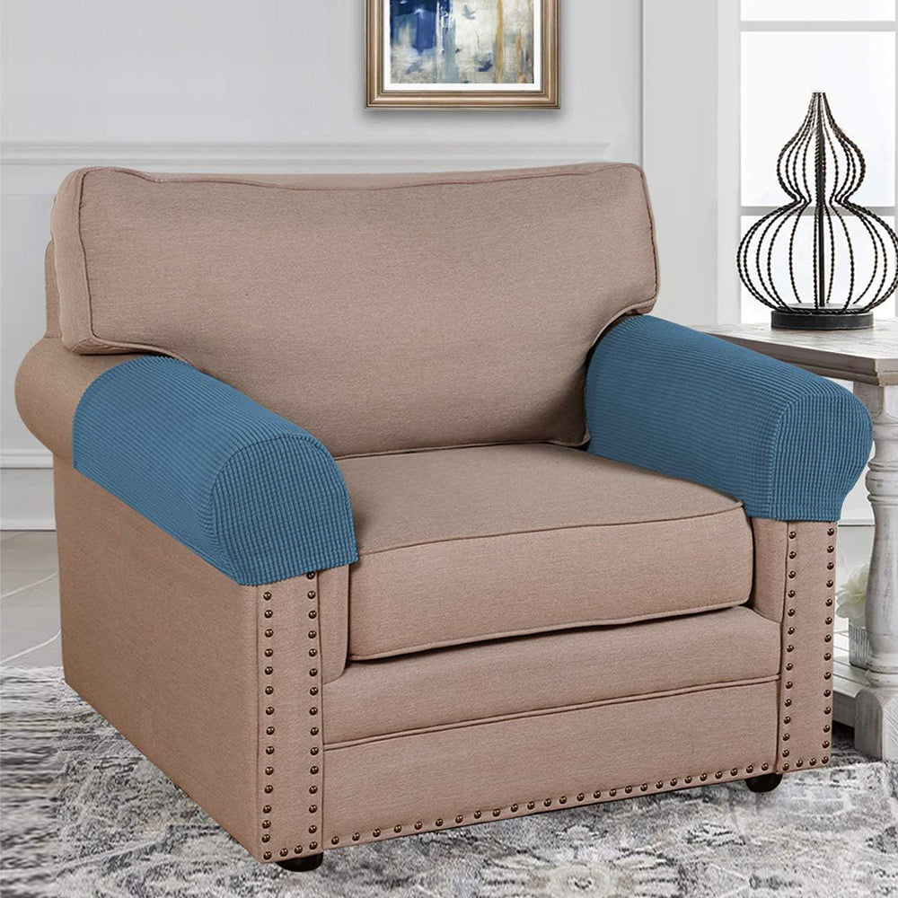 COMFEYA 2 Pack Durable and Stylish Stretch Armrest Covers for Sofas and Chairs