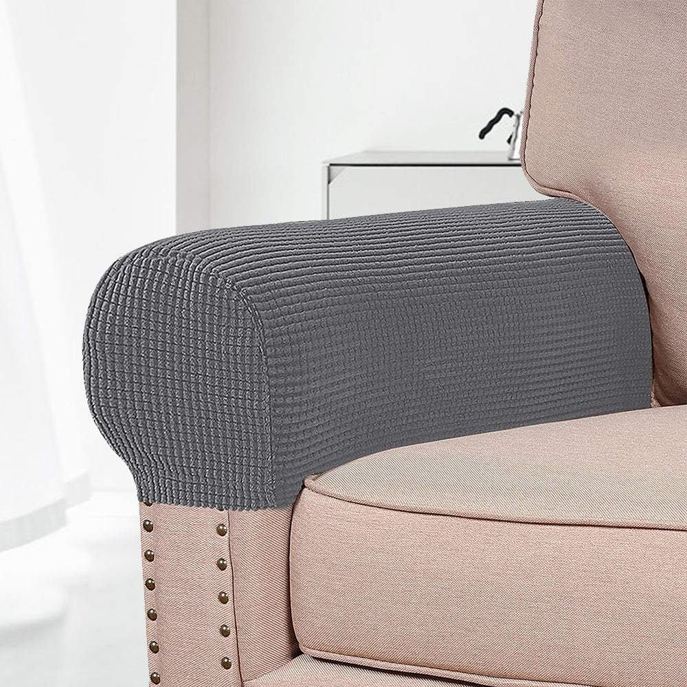 COMFEYA 2 Pack Durable and Stylish Stretch Armrest Covers for Sofas and Chairs
