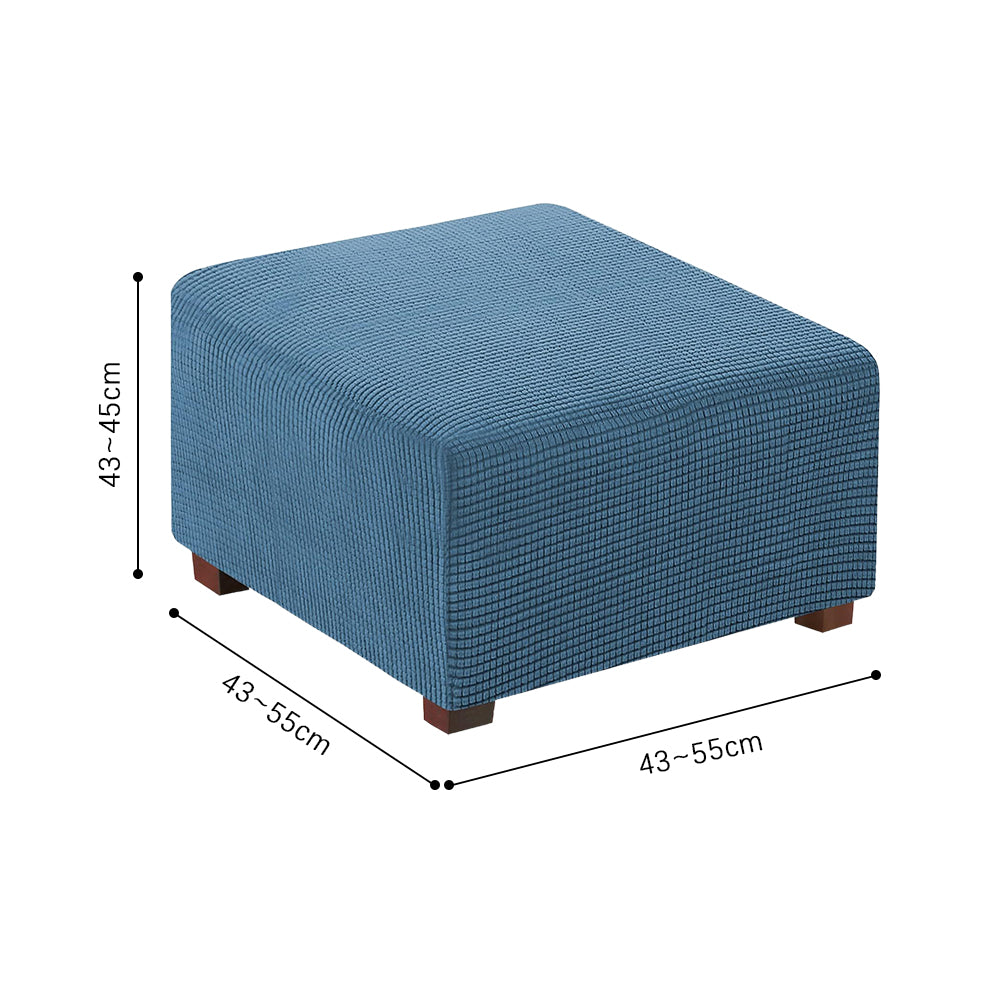 COMFEYA Square Ottoman Cover Premium Furniture Protector with Elastic Bottom