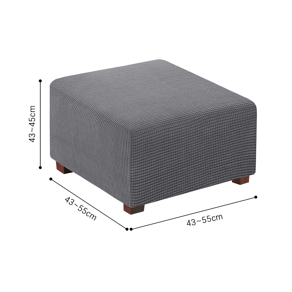 COMFEYA Square Ottoman Cover Premium Furniture Protector with Elastic Bottom