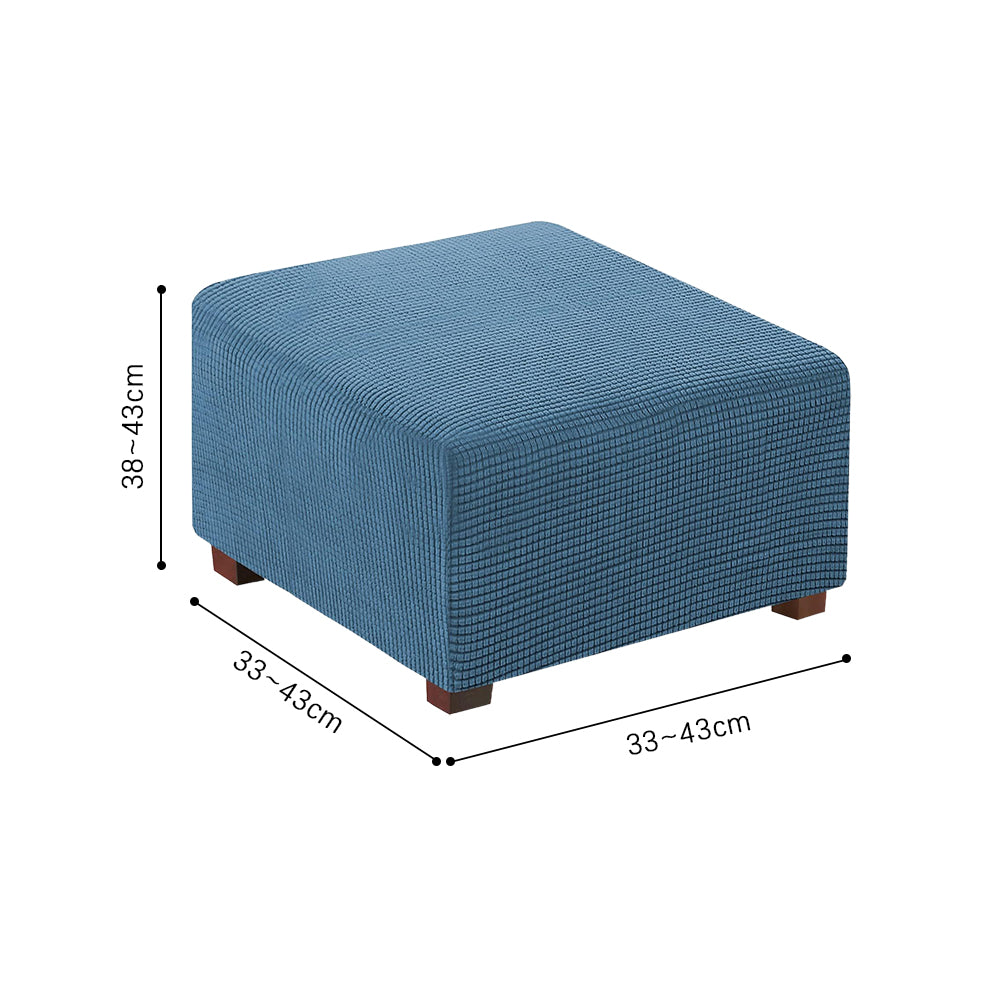 COMFEYA Square Ottoman Cover Premium Furniture Protector with Elastic Bottom