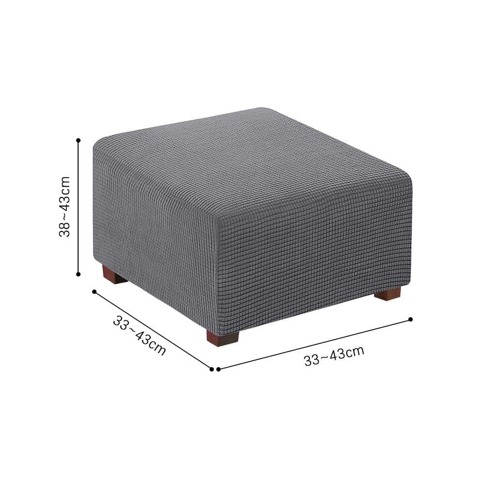 COMFEYA Square Ottoman Cover Premium Furniture Protector with Elastic Bottom