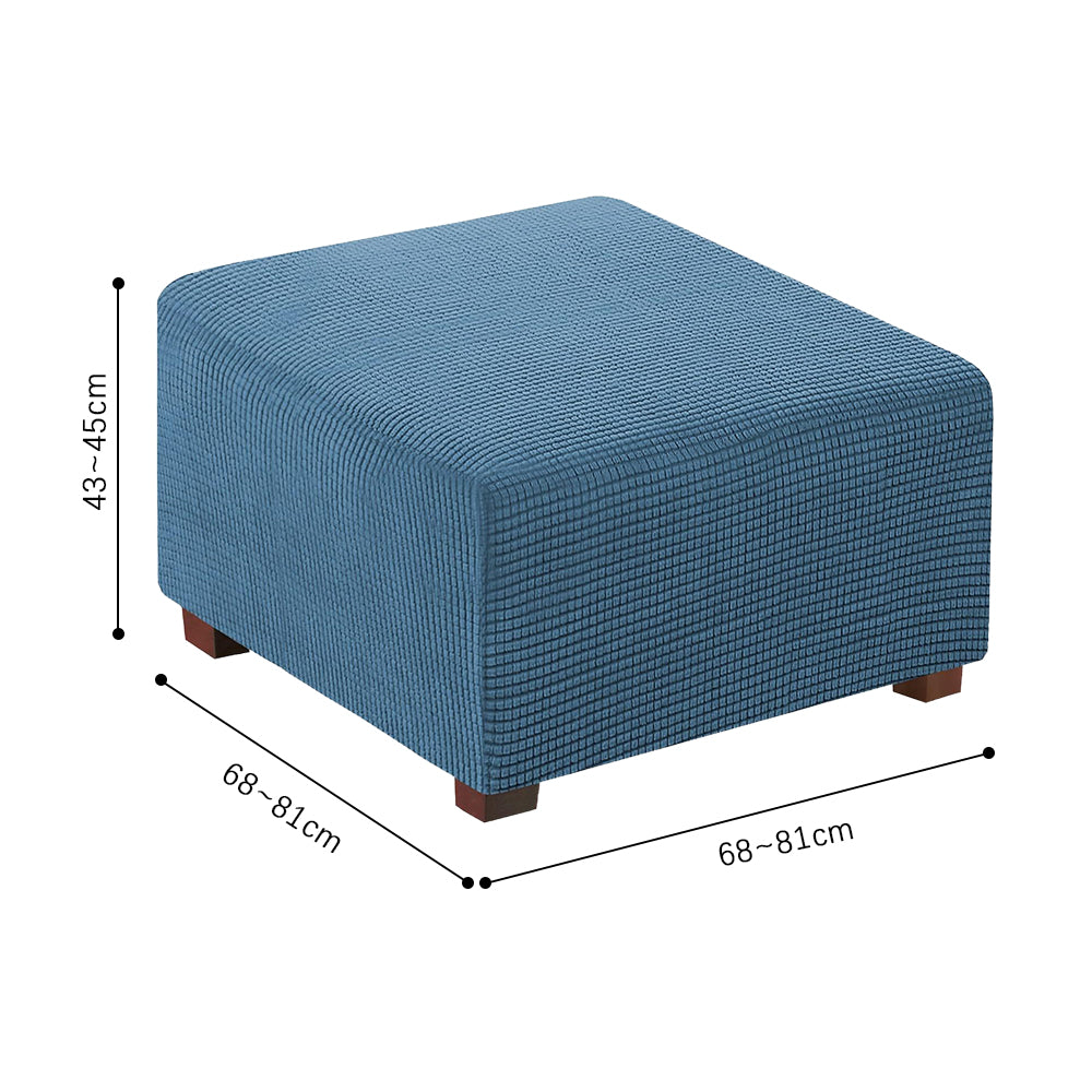 COMFEYA Square Ottoman Cover Premium Furniture Protector with Elastic Bottom