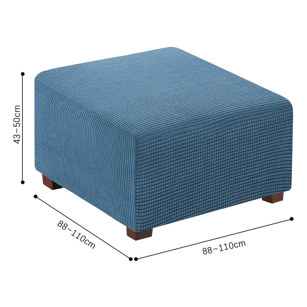 COMFEYA Square Ottoman Cover Premium Furniture Protector with Elastic Bottom