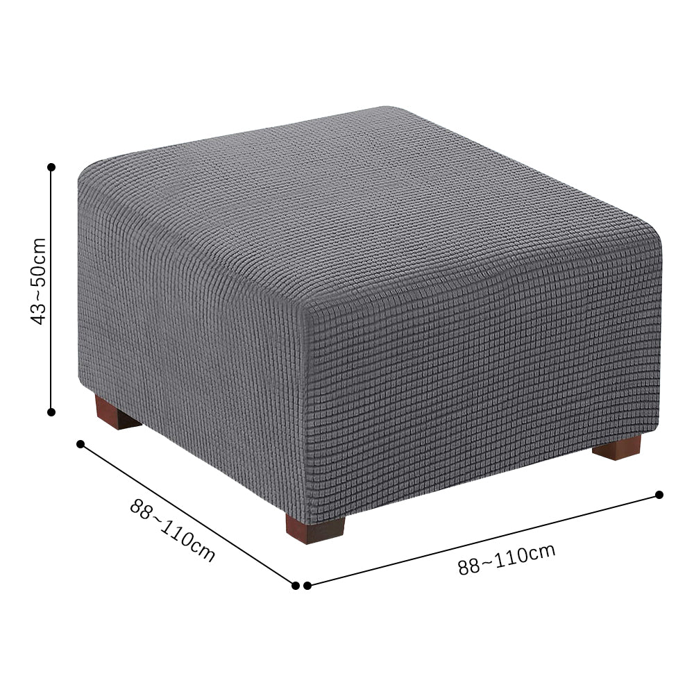 COMFEYA Square Ottoman Cover Premium Furniture Protector with Elastic Bottom