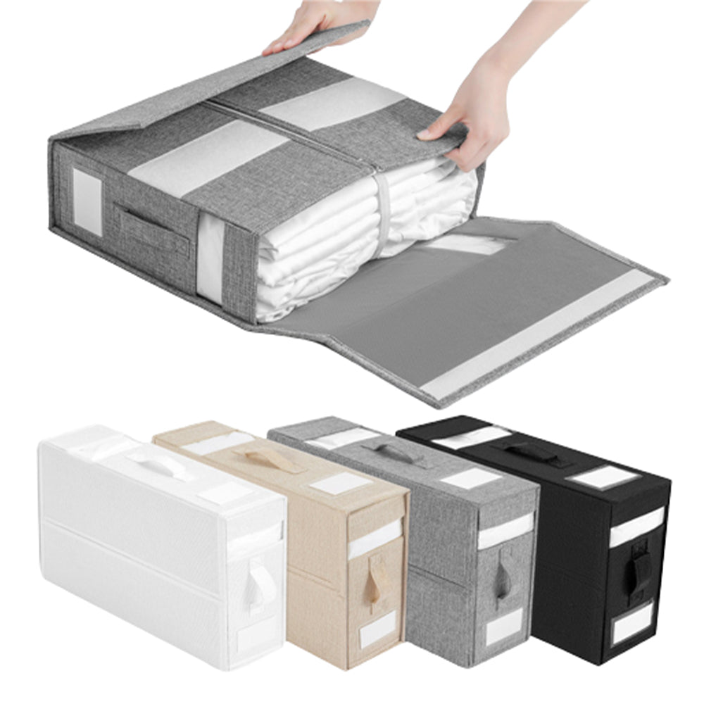 Foldable Bedding Sheet Storage Box Linen Wardrobe Organizer