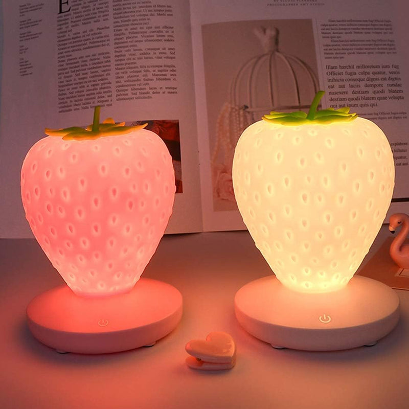 Touch Sensor Strawberry Children’s LED Night Lamp- USB Rechargeable