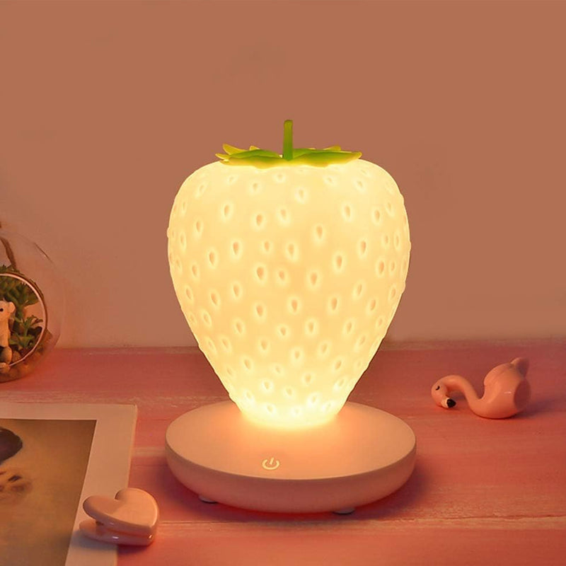 Touch Sensor Strawberry Children’s LED Night Lamp- USB Rechargeable