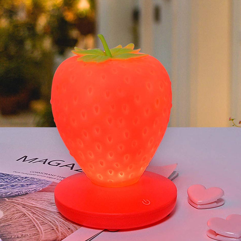 Touch Sensor Strawberry Children’s LED Night Lamp- USB Rechargeable