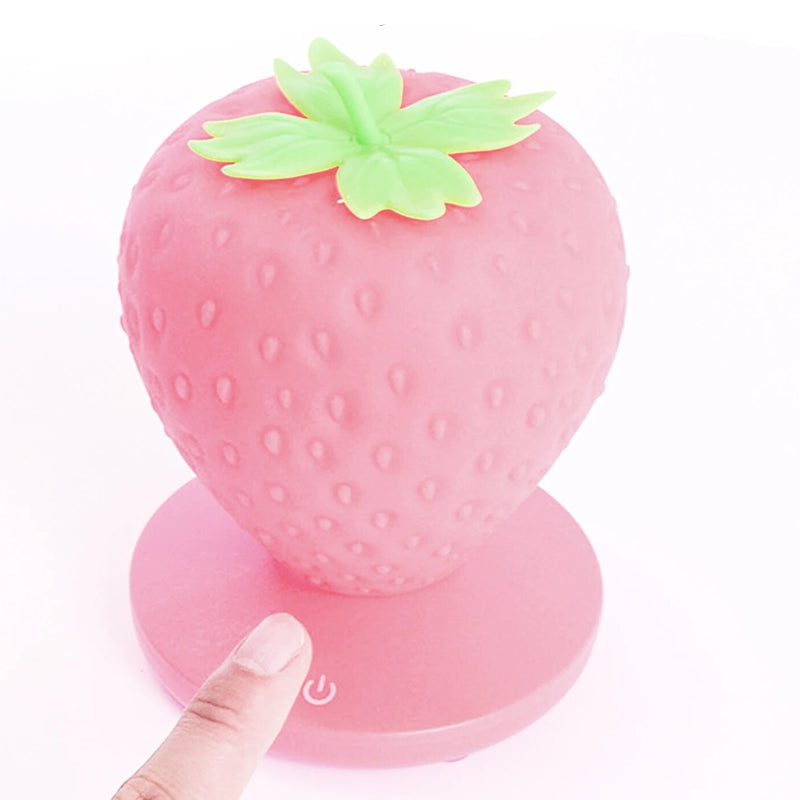 Touch Sensor Strawberry Children’s LED Night Lamp- USB Rechargeable