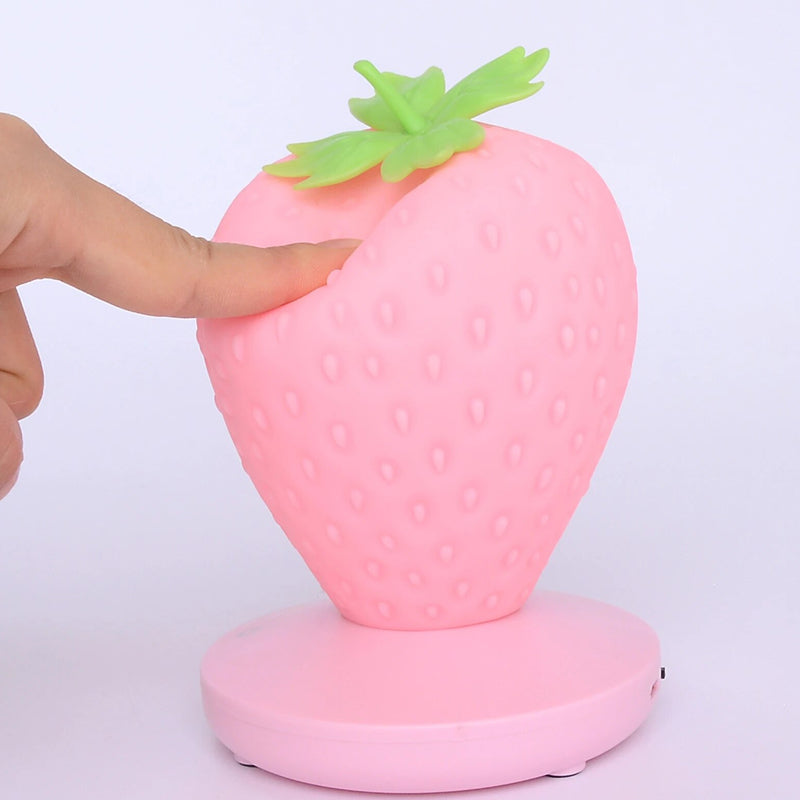 Touch Sensor Strawberry Children’s LED Night Lamp- USB Rechargeable