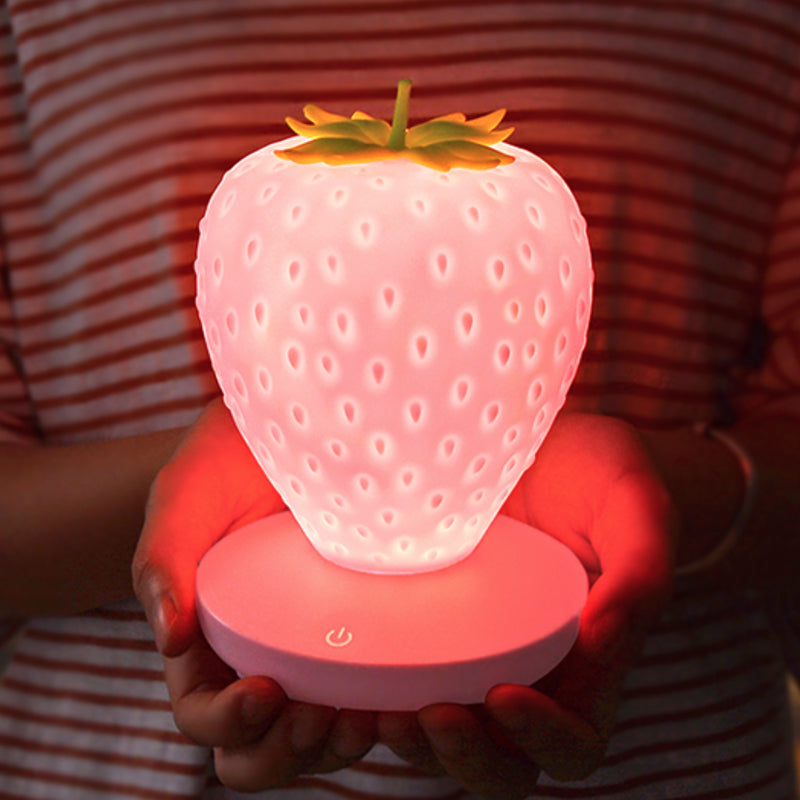 Touch Sensor Strawberry Children’s LED Night Lamp- USB Rechargeable