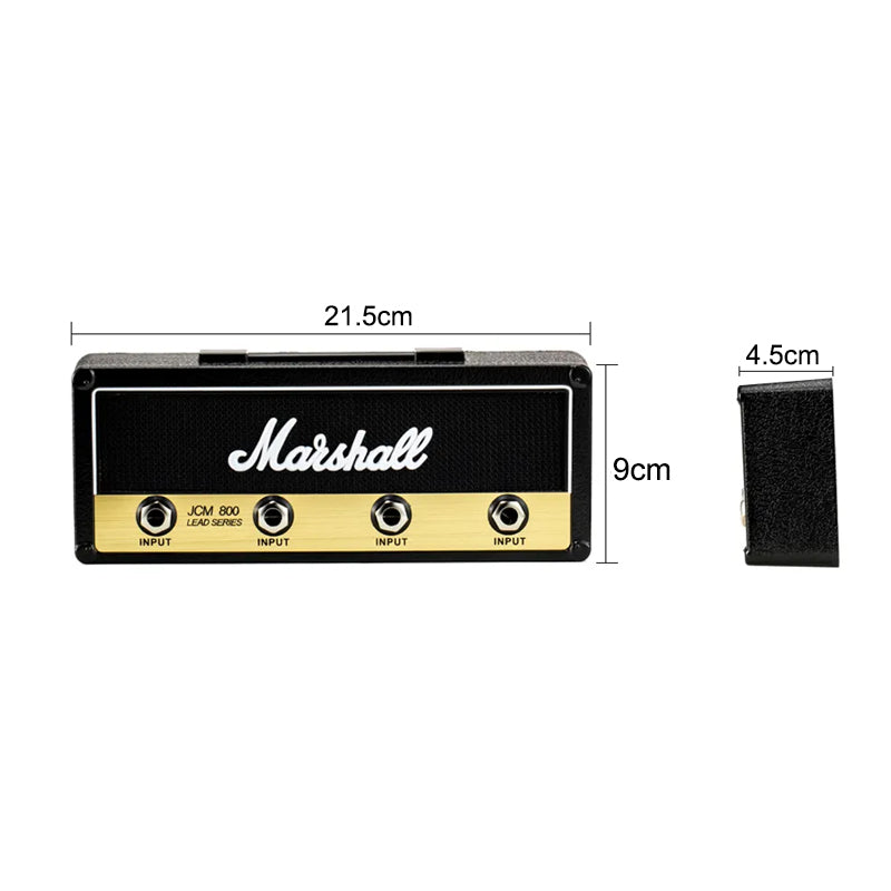 4 Slots Retro Theme Guitar Amplifier Plug Wall Mounted Key Holder Set
